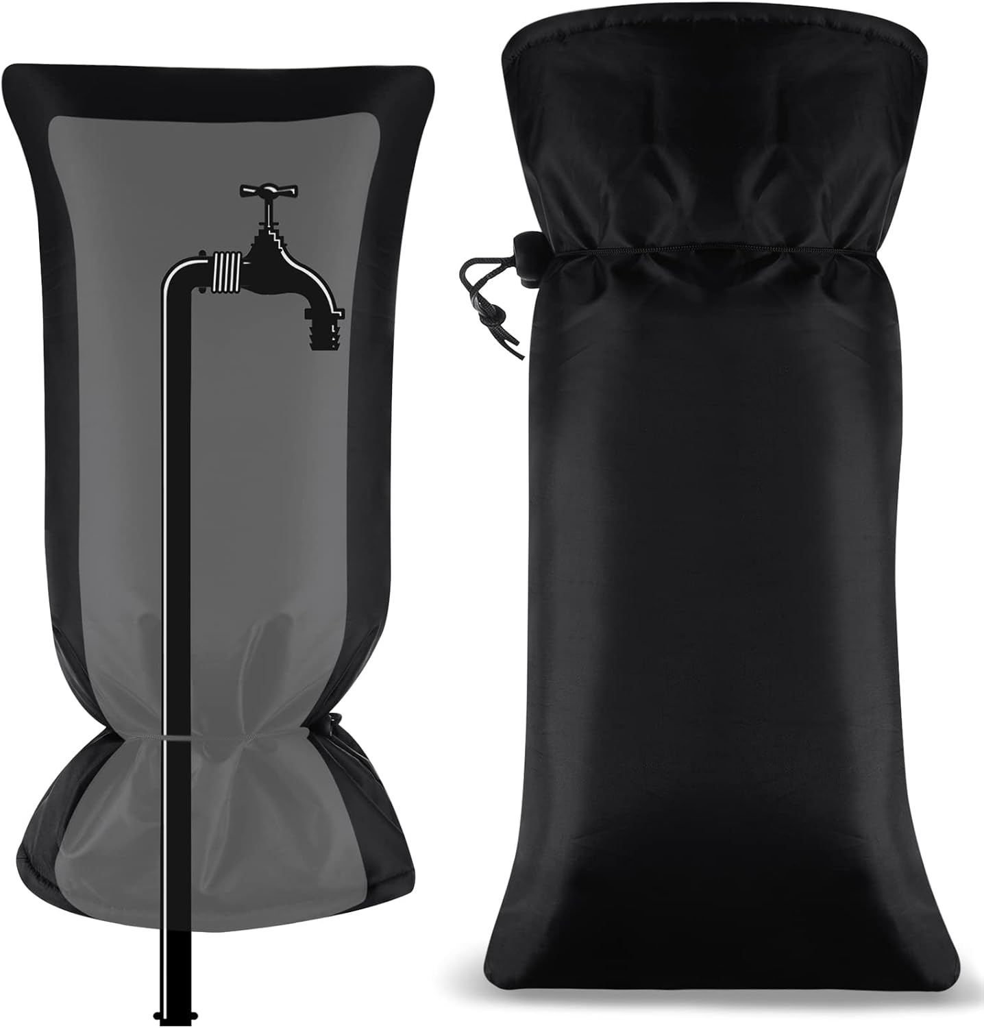 Large Faucet Cover, Outdoor Winter Faucet Protector, Spigot Cover Water Spigot Socks for Freeze Protection, 23.6'H x 11.8'W, Thickened Waterproof Insulation for Outdoor Garden Hose Tap(1 Piece)