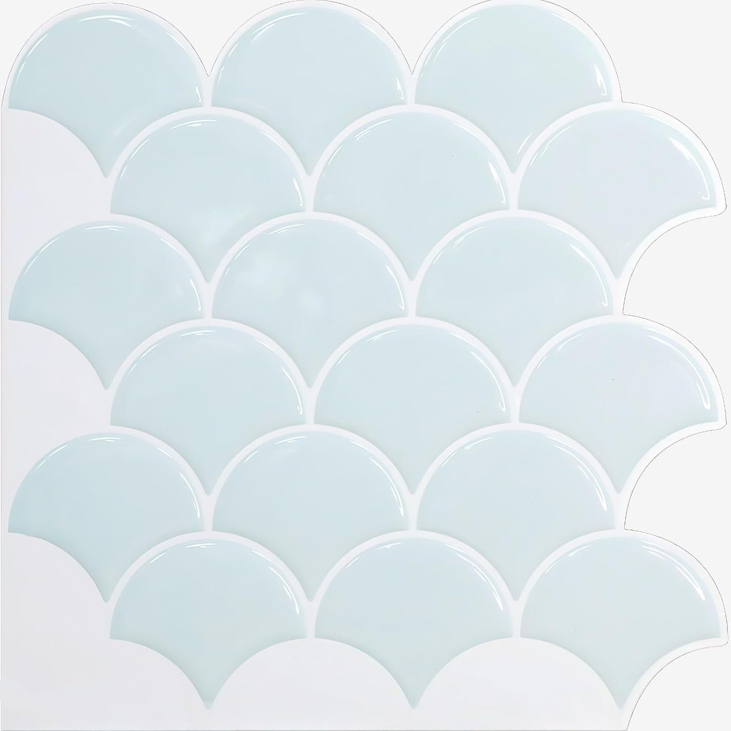 5 Sheets Peel and Stick Backsplash, Self Adhesive Wall Tiles, 3D Adhesive Tile Backsplash, 12"x12"Premium Self Adhesive Wall Tiles Peel and Stickfor Kitchen, Bathroom, RV(Spring Moss)