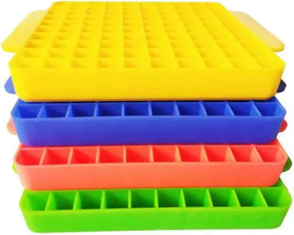 100 Slot Battery Storage Organizer, AA Battery Case Holder Storage Vault Container for Drawer Organization Holds 100 AA Batteries (Batteries Not Included) Blue