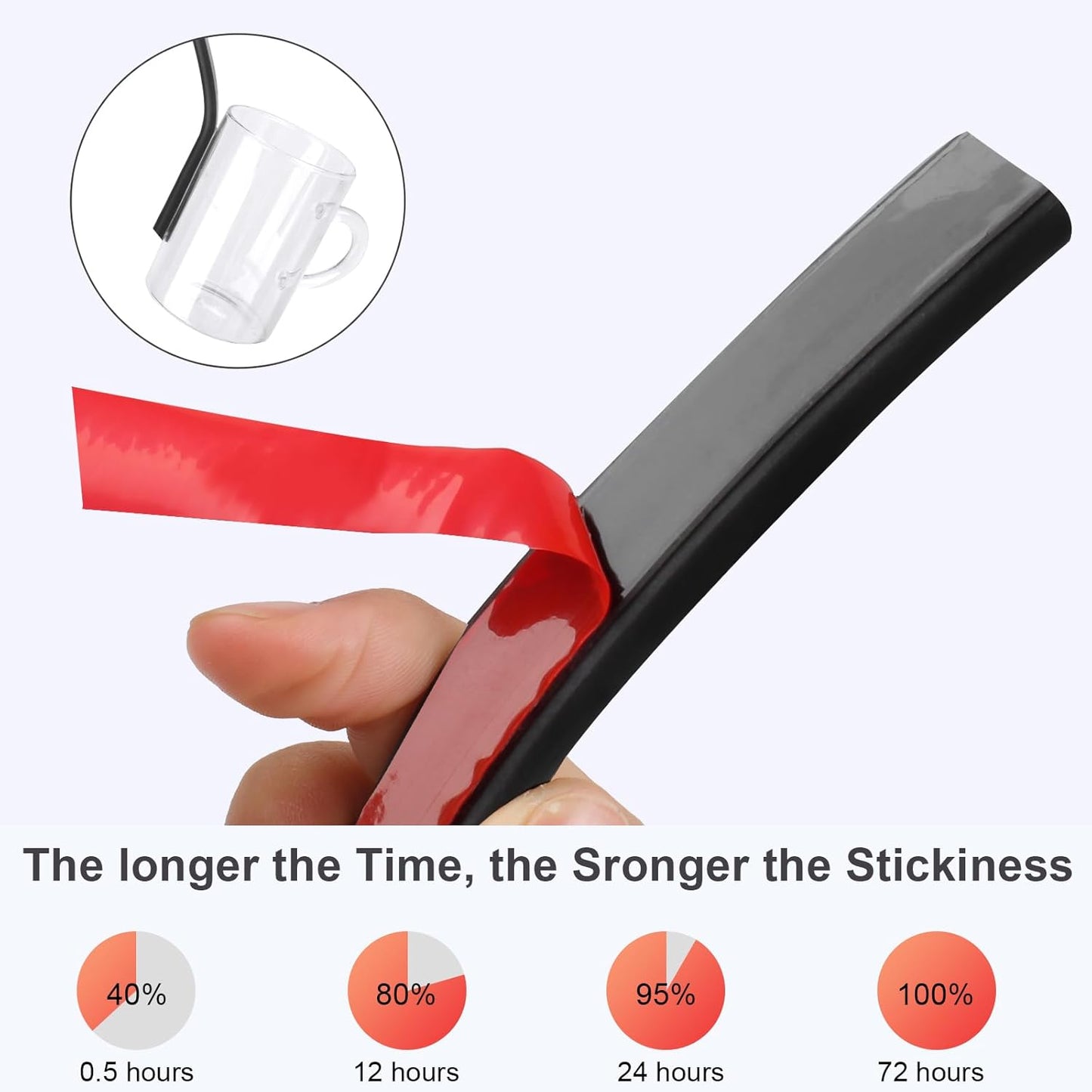 [New Upgrade] 19.7Ft Silicone Door Weather Stripping Door Seal Strip for Doors & Windows, Multi-Layer Soundproof Chamber Design, Self-Adhesive, Seal Large Gaps, Easy to Cut & Install