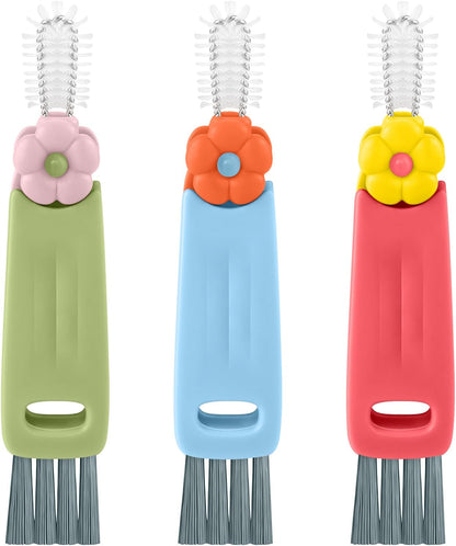 Wanme 3 in 1 Cup Lid Gap Cleaning Brush Set, Multifunctional Bottle Cleaning Brush, Cup Lid Gap Cleaner, Home Kitchen Crevice Brush Tools