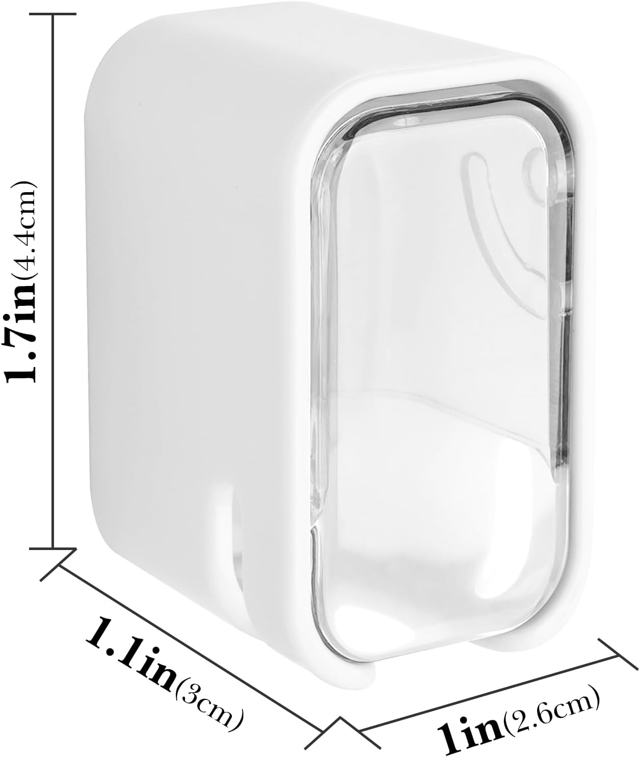2 PCS Toothbrush Holder Wall Mounted with Cover for Bathroom, Self Adhesive Toothbrush Storage Organizer for Shower, Mini Toothbrush Hanger Rack for Dorm, Cabinet (Black)
