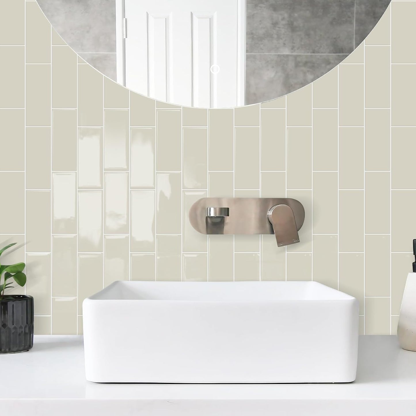 STICKGOO 10 Sheets Subway Tile Peel and Stick Backsplash, Extra Thick 3D Wall Tiles with Commercial-Grade Adhesive for Kitchen, Bathroom, Laundry Room,11.56"x8.38"(White)