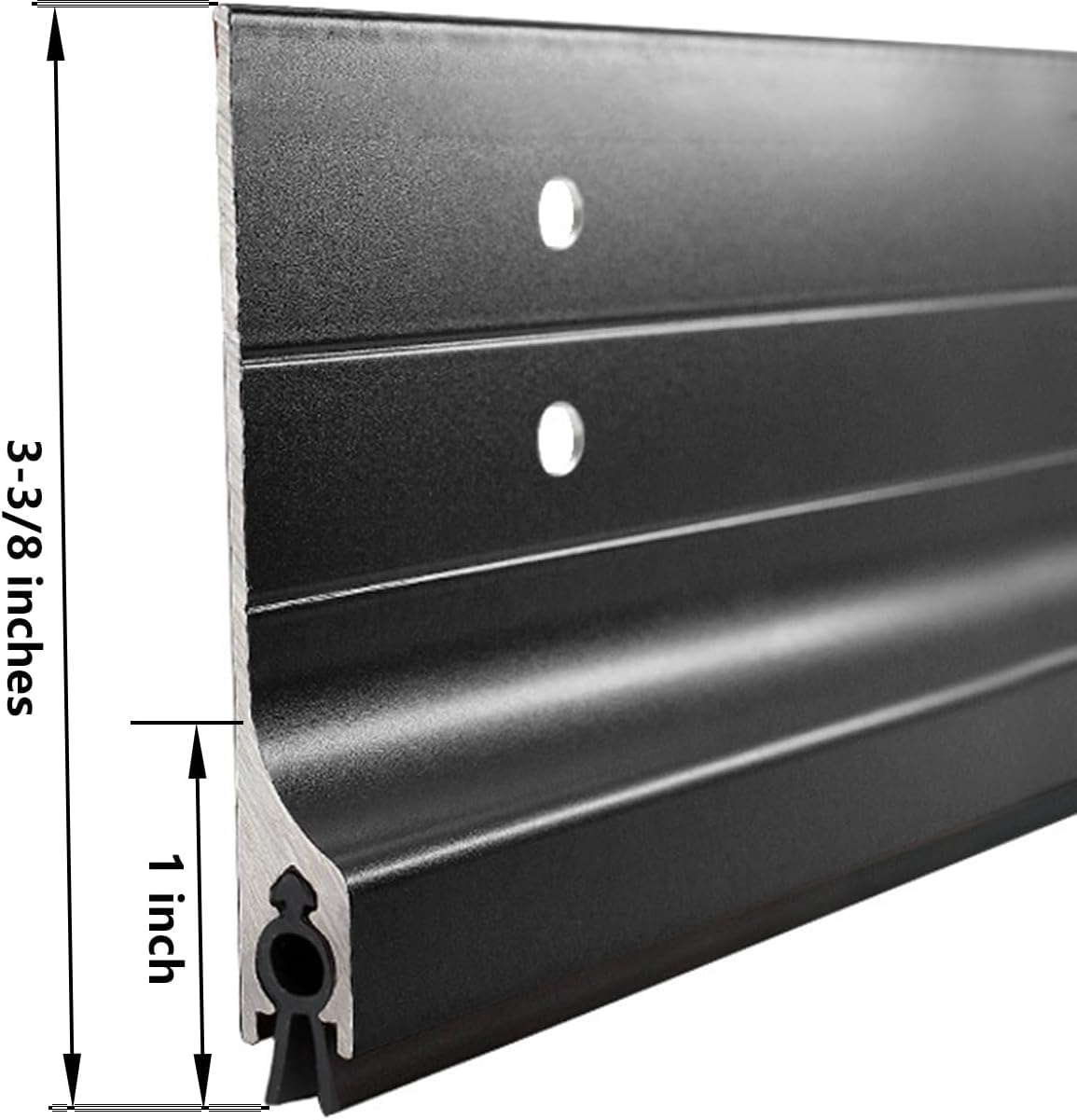 Door Metal Draft Stopper 3x28 inches Aluminum Mouse Blocker Silver | 3-3/8" Width 28" Length Metal Sweep Door Seal Cover 2-3/8 inch Gap Stop Under Doors Drafty