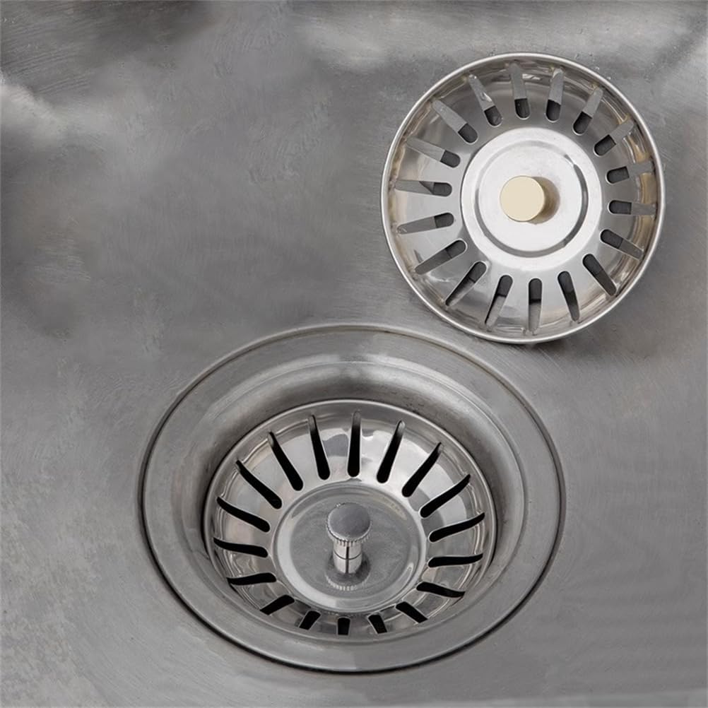 Kitchen Sink Basket Strainer Replacement for US Standard Drains (3.15 Inch), Premium 304 Stainless Steel Body ，1 Pack