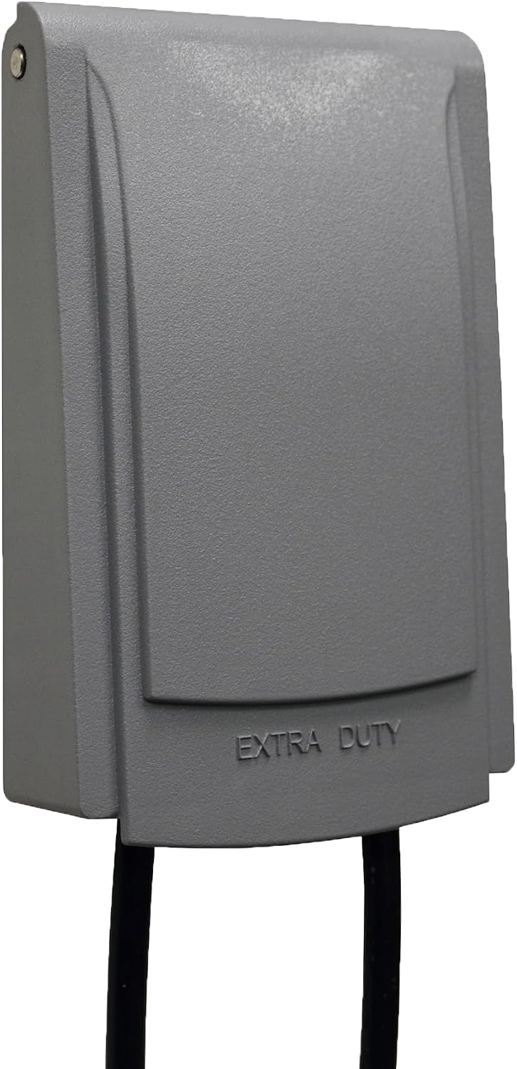 Sigma 14440 Weatherproof Slimline WIU Vertical Receptacle Cover, Gray