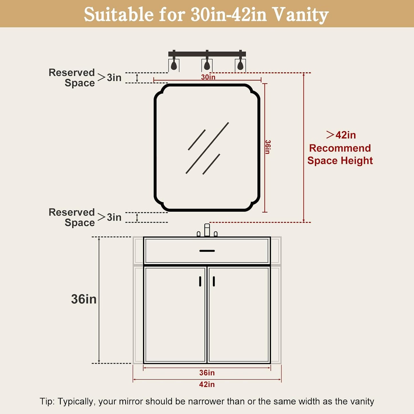 WallBeyond Full Length Mirror Wall Mounted 65"x22", Rustic Wooden Frame Floor Mirror, Large Full Body Mirror for Bedroom, Leaning or Hanging Against Wall, Natural