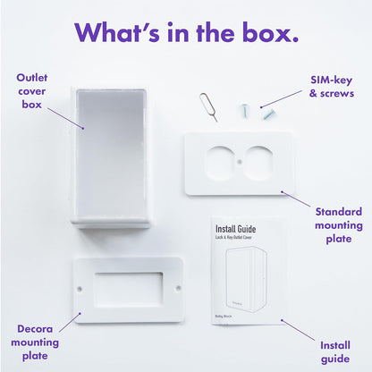 Outlet Cover Box Baby Proofing – Child Safety Outlet Protector Box for Plugs & Cords, Locking Childproof Plug Cover, Outlet Covers Baby Proofing Solution