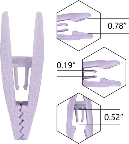 Tinfol Velvet Hanger Clips, 24 Pack Black Pants Hangers Clips, Large Opening Clothes Pin, Strong Finger Flocked Clip Perfect for Use with Slim-line Clothes Velvet Hanger