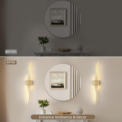 Battery Operated Wall Sconce Set of 2, Dimmable Modern LED Wireless Wall Light with Remote Control, Sconce Wall Decor for Living Room, Hallway, Quick Install, No Electrician Required