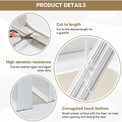 Upgrade Vinyl Door Seal Strip Bottom 35×2 Inch Adjustable Door Sweeps Door Draft Stoppers for Bottom of Door Easy to Install Under Door Weather Stripping, Blocks Dust/Insects/Noise