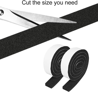 Seal Foam Tape,1/2 Inch W x 1/8 Inch T Weather Stripping for Door and Window,High Density Single Sided Closed Cell Door Insulation Weather Strip, 3 Rolls Total 50FT Black