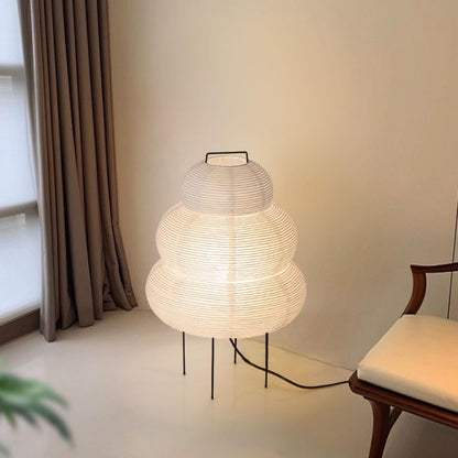 Floor Lamp Modern Dimmable Japanese Rice Paper Lantern Lamp Rice Paper Floor Lamp(A)