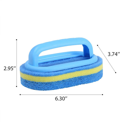 Cleaning Brush, Thick Scrubber for Non-Stick Cookware, Kitchen Pot and Pan Cleaner with Ergonomic Grip