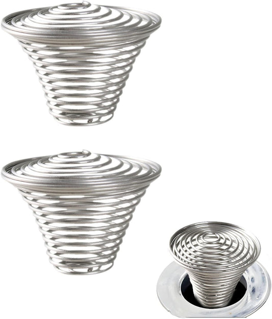 Hair Catcher，Drain Mesh Basket, Bathroom Sink Drain Strainers, for Laundry, Mop Pool, Utility, Slop, RV Sink, Stainless Steel Drain Filter。Fit Hole Size from 1.1" to 1.5"(2Pack)