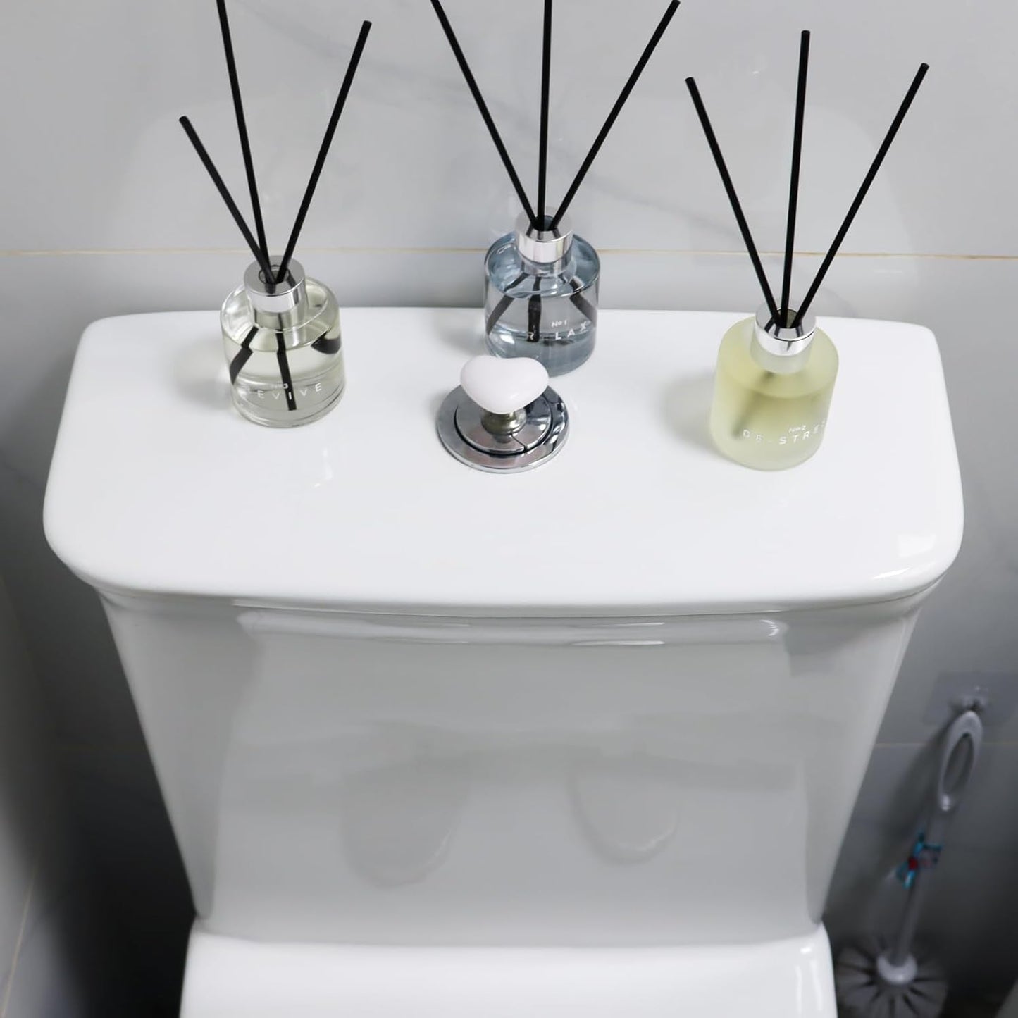 3 Pack Fragrance Reed Diffuser, 50ML Lavender Jasmine Lemongrass Aromatherapy Diffuser Set with 12 Black Fiber Sticks,Air Freshener for Bedroom Bathroom Office, 8.2X 6.6X 2.1 inch