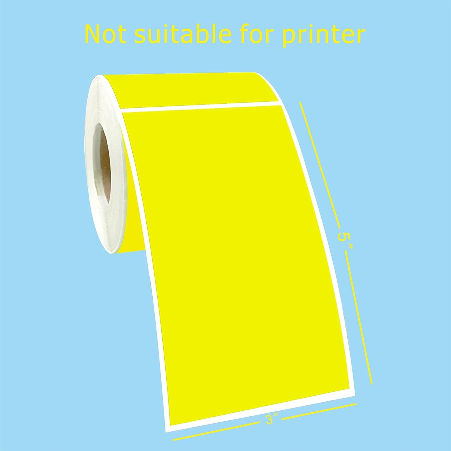 PARLAIM 3 X 5 Inch Rectangle Adhesive Color Coding Stickers,Square Inventory Stickers -250 Per Dispenser Box (Fluorescent Green)