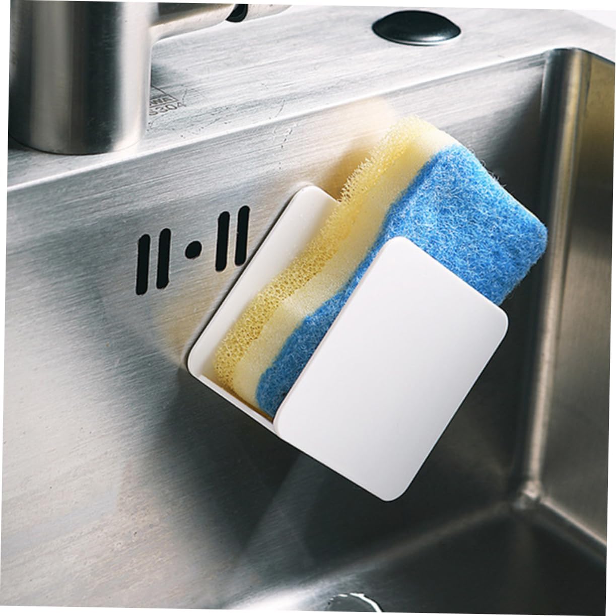 PRETYZOOM 2pcs Punch Wall-mounted Sponge Holder Kitchen Sink Storage Rack for Cleaning Cloths and Soap Draining Design for Organized Kitchen and Bathroom Use
