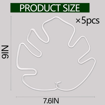 Yohsnor Monstera Plant Stem Support System - 5 Piece Set (5.5x4.7in) | Durable Plant Support Stakes for Climbing Plants & Fishbone Cactus | Ideal Leaf Stabilizer for Indoor Plants & Monstera Care