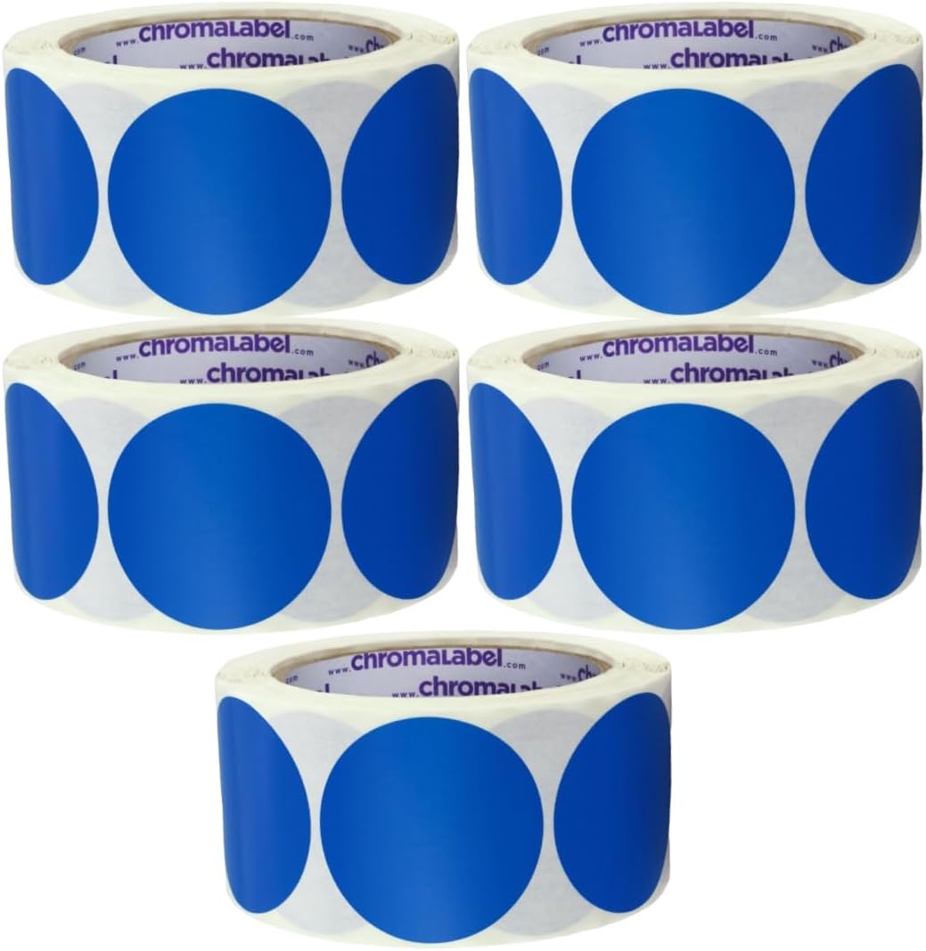 ChromaLabel 2 inch Color-Code Dot Labels | 500/Roll (Yellow)