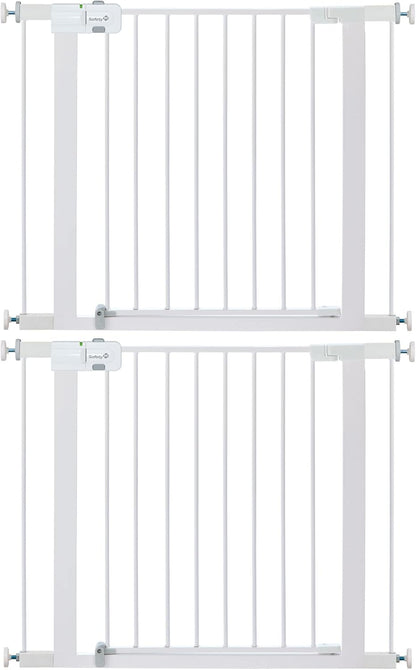 Safety 1st Easy Install Walk Thru Baby Gate for Doorway With Door, Dog Gates, Fits 29"-38", Easy Install 28" Tall, White
