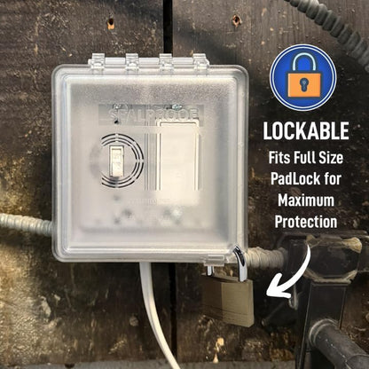 Sealproof 2-Gang Weatherproof In Use Outlet Cover | Two Gang Outdoor Plug and Receptacle Protector, Lockable, UL Extra Duty Compliant, 45 Configurations