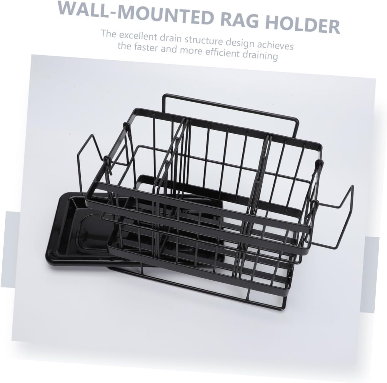 1pc Adjustable Wall-mounted Sponge Drain Basket Stainless Steel Rack for Kitchen Cloth Storage and Draining Ventilated Design for Easy Cleaning and Organization