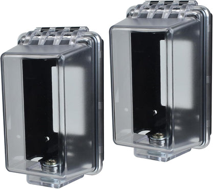 Outdoor Outlet Cover,Standard Single Gang Outlet Cover Weatherproof Enclosure,Rated for Wet Locations, Outdoor Electrical Box Waterproof Plug Covers, 2 pack
