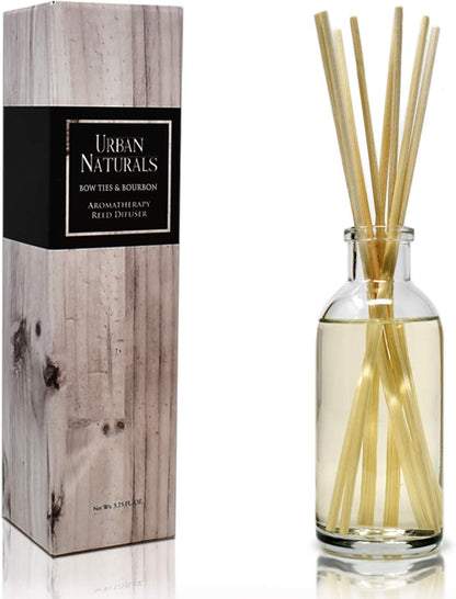 Urban Naturals Smoked Vanilla Reed Diffuser Set with Vanilla Bean, Sandalwood & Leather | Made in the USA - Colors B