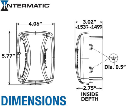 Intermatic WP3100C Weatherproof Electrical Outlet Cover - Extreme Temperature Resistance, Heavy-Duty Construction, Versatile Design & Multi-Configurable, Easy Install, Secure Fit for Outdoor in-Use