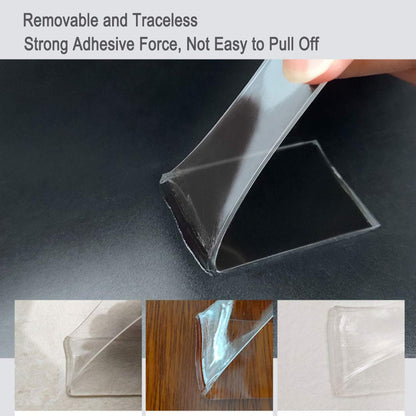 Double Sided Tape, Multipurpose Removable Adhesive Transparent Grip Mounting Tape Washable (1.97 INCH 4.92 FT)