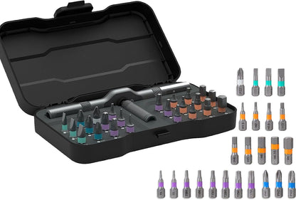 42 in 1 Magnetic Ratcheting Screwdriver Set with T-Handle, Multi-Bit Repair Tool Kit with Compact Case for Electronics, Appliances, Computer, Doorbell, Laptop, Furniture & Home Repair