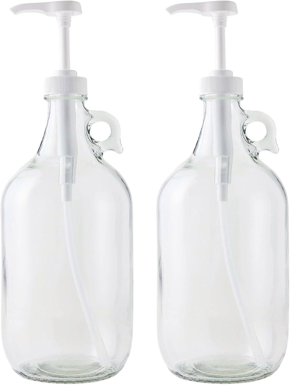 Fastrack Half Gallon Glass Jug Laundry Detergent Dispenser – Airtight Screw-Top Container | Non-Slip Base | Detergent Pump Dispenser or Syrup Pump | Eco Friendly Food Grade