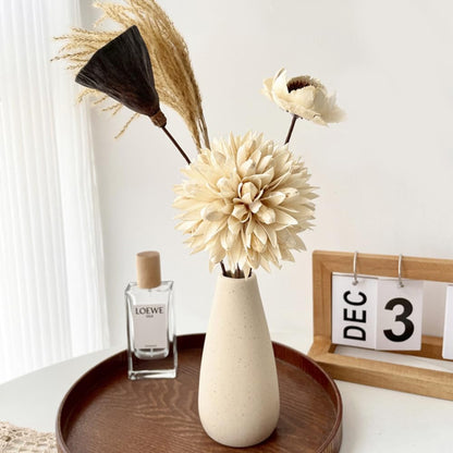 Small Ceramic Vase Set of 4 Mini Pottery Vases for Dried Flowers Decorative Vases for Home Living Room Dining Table Shelves