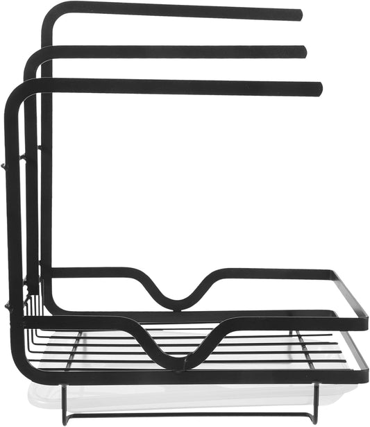 Cabilock Kitchen Sponge Draining Holder Wall-mounted Rack for Kitchen Sink Space-saving Storage for Dishcloths Sponges and Cleaning Supplies Design