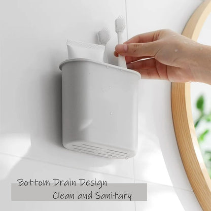 Toothbrush Holders Wall Mounted, Self Adhesive Tooth Brush Holder for Bathroom Electric Toothbrush Toothpaste Razor Bathroom Accessories(Clear)