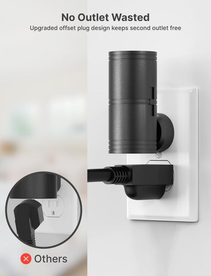 Likelgn Night Light Plug into Wall, 2 Pack Dimmable LED Nightlight with Dusk to Dawn Sensor, Soft White Glow, for Hallway, Bathroom, Bedroom, Black
