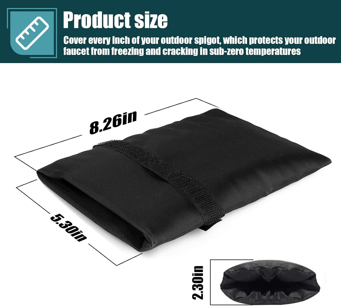 Outdoor Faucet Covers for Winter Freeze Protection- Fit for Outdoor Water Faucet Cover Socks for Winter Freeze Protection Pipe Antifreeze Water Insulation Spigot Backflow Cover 5.3" W x 8" H -4 Pack