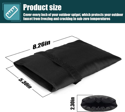 Outdoor Faucet Covers for Winter Freeze Protection- Fit for Outdoor Water Faucet Cover Socks for Winter Freeze Protection Pipe Antifreeze Water Insulation Spigot Backflow Cover 5.3" W x 8" H -4 Pack