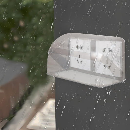 POPETPOP Outdoor Waterproof Outlet Cover with Weatherproof Switch and Plug Protector Universal Electrical Socket Box Cover 7.68X7.68X3.35 Inches for Outdoor Charging Station Safety