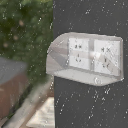 Housoutil Waterproof Outlet Cover, Plastic Dual-Stretch Electrical Outlets, Universal Exterior Power Socket Cover for Charging Stations and Switches
