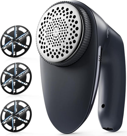 POPCHOSE Fabric Shaver, Lint Remover for Clothes, Lint Shaver with 6-Leaf Blades & 2 Speed, 2000mAh Rechargeable, Sweater Shavers to Remove Pilling, Electric Lint Remover for Couch, Furniture, Fuzz