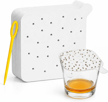 Fruit Fly Traps for Indoors, DIY Fruit Fly Traps - 4X Reuseable Funnel Traps + 24x Clear Sticky Trap - No-Mess, Uses Natural Bait
