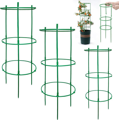 12PCS Plant Support Stakes Half Round Plant Stakes for Indoor Plants, Stackable Garden Flower Support, Plant Cages for Tomato,Monstera, Peony, Hydrangea, Climbing Plants