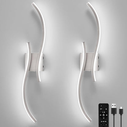 CANEOE Battery Operated Wall Sconce Set of 2, 18000mAh Gold Rechargeable Wall Lights with Remote Control,3000K-6000K Dimmable LED Wireless Wall Light for Living Room Bedroom Hallway,39.3 Inch (Gold)