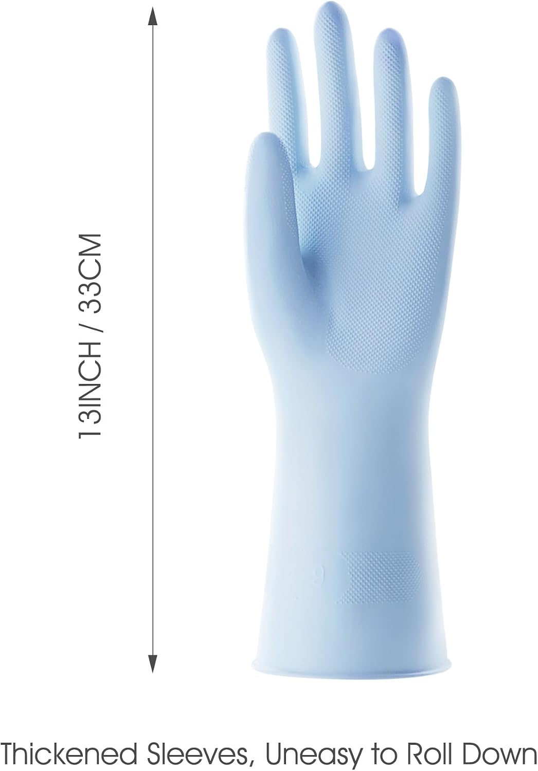 COOLJOB Medium Household Rubber Gloves with Cotton Liner & Non-slip Grip, Waterproof Long Lasting Dishwashing Gloves for Kitchen & Bathroom Cleaning, Light Pink, 1 Pair