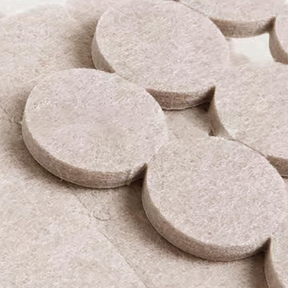 96 Pcs 2cm Round Felt Furniture Pads Non Slip Chair Leg Pads Self Adhesive Floor Protectors Bumpers Furniture Feet Stoppers Sticky Table Leg Pads for Wood Floors