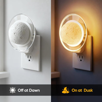 2 Packs Night Lights Plug into Wall - Motion Sensor Plug in Night Light with Auto Dusk to Dawn,Dimmable Soft White, Bright Nightlight for Cruise Bedroom Bathroom Hallway Kitchen