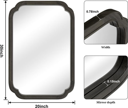 WallBeyond Full Length Mirror Wall Mounted 65"x22", Rustic Wooden Frame Floor Mirror, Large Full Body Mirror for Bedroom, Leaning or Hanging Against Wall, Natural
