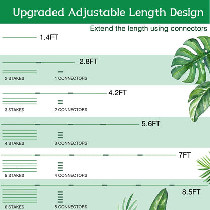 Plant Stakes,18Inch & 11Inch Plant Support Stakes,HAINANSTRY Adjustable Length Garden Stakes,Plant Stakes for Indoor and Outdoor Plants,Tomatoes/Beans/Orchid/Vegetable Stakes for Garden